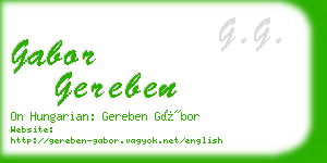 gabor gereben business card